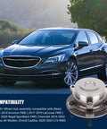 Front Or Rear Wheel Hub Bearing Assembly With ABS Go-To OEM-Grade Replacement Direct-Fit For Malibu Lacrosse Envision Regal Sportback And Cadillac CT4 5-Lug Hub Fits 2016-2022 Malibu 2017-2019 Lacrosse 2018 Envision 2018 Regal 2020-2022 CT4.