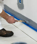 Application of ProGrade Painter Tape With PaintBlock Technology Blue 1.5 Inch Wide Multi Surface Masking Tape on wall edge for paint protection