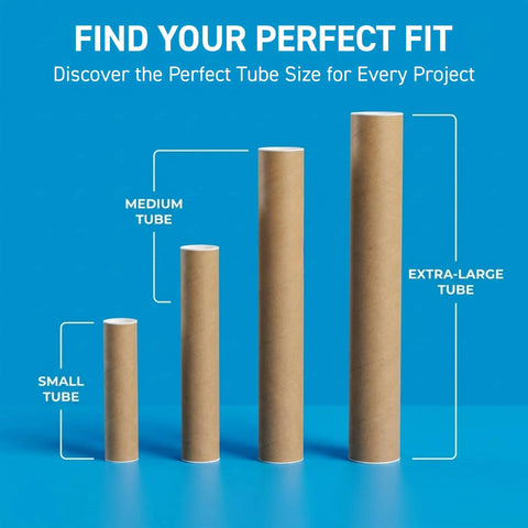 Pro Grade Kraft Mailing Tubes 2.5 By 36 Inch With Caps Pack Of 6 Heavy Duty Recyclable Round Cardboard Shipping Tubes various sizes