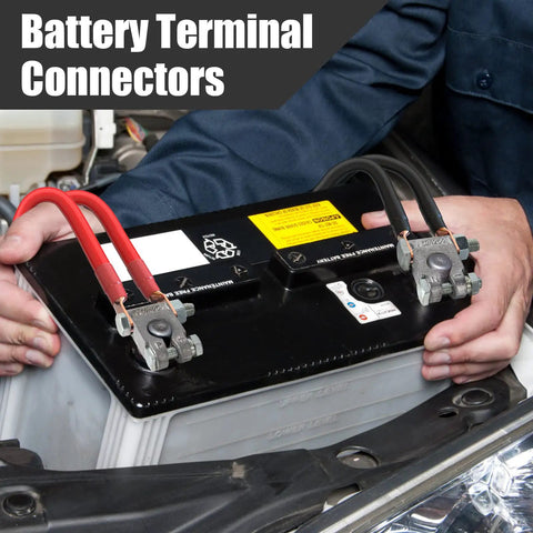 Heavy Duty Battery Terminal Connectors Kit With Copper Lugs Three Eighths Inch Heat Shrink Tubing Anti Corrosion Washers
