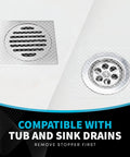 26 Pack Square Disposable Drain Hair Catcher Mesh Strainer Stickers For Shower Bathtub And Sink Keeps Your Plugs Tight Real Solid Pick No Mess Setup Half Year Supply on tub and sink drains.