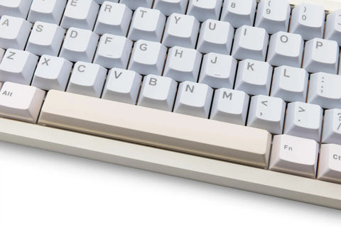 65 Percent Wireless Mechanical Keyboard Features Hotswap Switches Tri Mode Bluetooth And Usb Wiring Cnc Aluminum Body With Damped Acoustics close-up view of white keys and frame