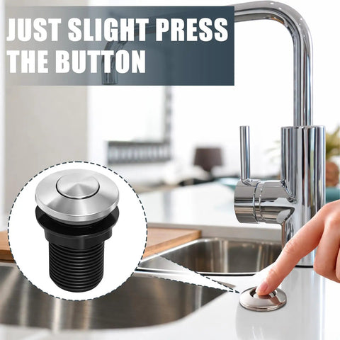 2026 Upgraded Sink Top Push Button Air Switch With Air Hose Replacement For Garbage Disposal Wet Hands Safe Waterproof