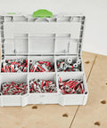 Festool DuoPower Anchor Set 5 6 8 10 Mm With 6 x 35 Chipboard Anchors In MINI Systainer S 76 open view on table