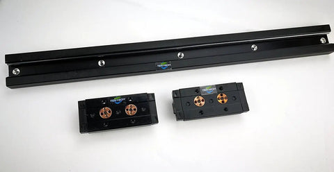 Double Axis Linear Rail Kit With Black Oxide Finish 1400mm SGR20 Rail Plus Two SGB20-5UU Carriages Built For Precision 3D Printer And CNC Machining Projects Heavy Duty Rock Solid Guide System For Smooth Motion, top view