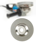 Diamond Grinding Wheel And Knife Sharpening Stone For Scissors And Chisels Grit 400 Hardcore Abrasive Disc top view with center hole