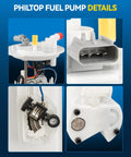 Top Shelf Heavy Duty Electric Fuel Pump Assembly With Integrated Strainer And Fresh Seal Kit For Ford Freestyle 2005 2006 2007 detailed views showing components.