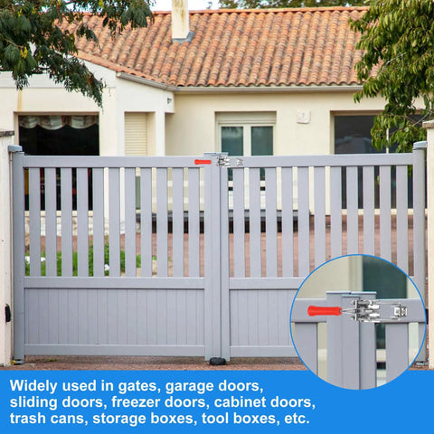 2 Pack Toggle Latch Clamp 40323 M5 X 42mm Quick Release Pull Latches 400lbs Holding Capacity 304 Stainless Steel Hasps on gray gate