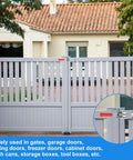 Two Pack 431 Toggle Latch Clamp Set Built Tough With M6 X 50mm Rod 772lbs Holding Capacity Adjustable Quick Release Pull Latches 304 Stainless Steel Hasps installed on gray metal gate