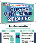 Personalized Vinyl Banner For Any Occasion Create Large 2 By 1 Foot To 20 By 10 Foot Signs Full color printing with design options