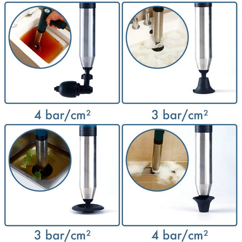 Cordless Electric Toilet Plunger For Bathroom Clog Removal With Automatic Inflation And Pressure Gauge used in sink and toilet