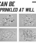 20 Lb Decorative Epoxy Floor Flake Kit For Garage And Concrete Surfaces Black White Gray Color Chips Blend in four stages