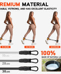 Ankle Resistance Bands With Cuffs For Leg And Glute Workouts Adjustable 10 20 30 Lb Tension Ankle Straps in use on model