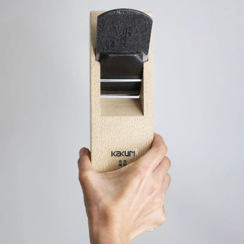 Pro Grade Japanese Kanna Pull Plane Hitachi Aogami Blue Steel Number Two Blade Solid Oak Body, 58mm wide, handheld