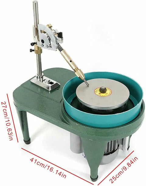 Faceting Machine With Digital Display 180W Jade Grinding Jewelry Lapidary Polishing Device with 6 Inch Disc and Adjustable Speed