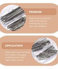 Close-up of 160 Piece Stainless Steel Spring Cotter Pin Clip Set With Multiple Sizes Corrosion Resistant Fasteners in plastic case