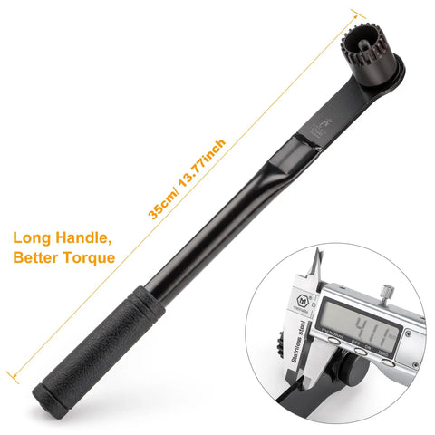 Bottom Bracket Removal Tool For Cartridge Type 20 Tooth Splined Systems Pro Grade No Fuss Easy Use Long Handle Wrench