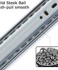 Close-up of ball bearings in 10 Pairs 22 Inch Soft Close Drawer Slides Heavy Duty Side Mount Cabinet Glides With Ball Bearing Beefy 110LB