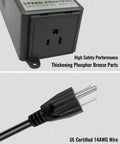 Top Tier Adjustable AC Motor Speed Controller With Bright LED Display And Hella Smooth Voltage Regulator image showcasing plug and safety features.