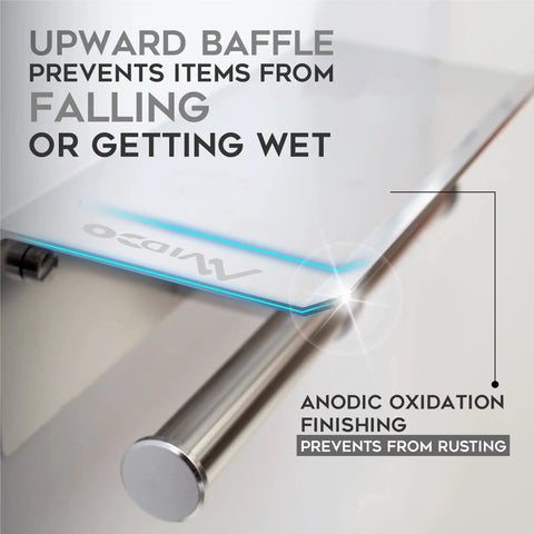 Two In One Bathroom Organizer Lifesaver Dual Toilet Paper Holder With Built In Shelf and rust-resistant aluminum finish.