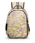 Soft Pink Watercolor Bloom Printed Backpack For Unisex Everyday Use Large Capacity Travel School Bag Durable Polyester