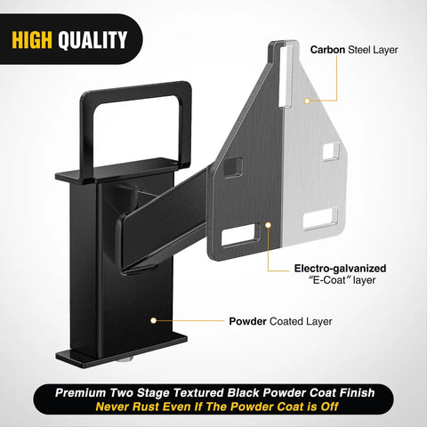 Heavy Duty Spare Tire Carrier Mount For Stake Pocket On Utility And Boat Trailers Built Tough 150 Lb Capacity, carbon steel design