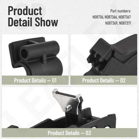 Detailed view of Heavy Duty Miter Saw Mounting Brackets Kit For Stand Compatibility with various Dewalt models, part numbers visible