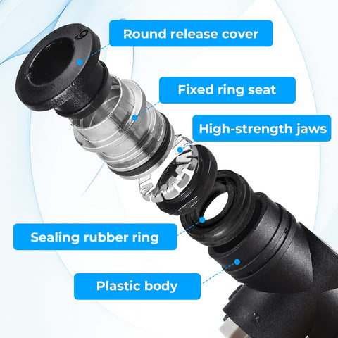 Three Pack One Quarter Inch Push To Connect Ball Valve Fittings For Pneumatic Air Lines No Fuss Quick Connects Durable