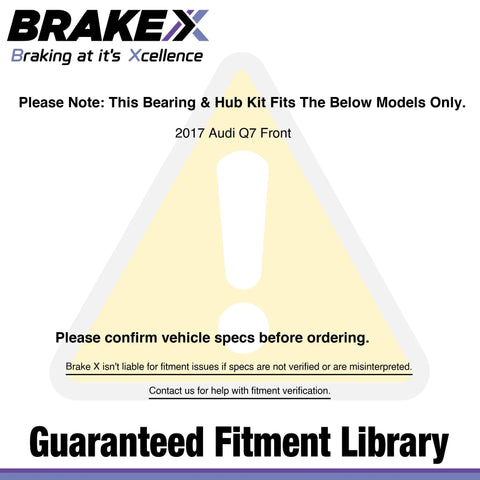 Front Wheel Bearing And Hub Assembly For 2017 Audi Q7 HC Series Fitment Warning