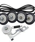 Complete Dryer Repair Kit With Drum Roller Idler Pulley Belt And Spring Replacement For Dryers That Won't Tumble Or Dry