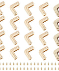 20 Pack Metal Corner Protectors For Purses And Bags, Scrapbooks, Albums And Folders with screws, zinc alloy edge guards