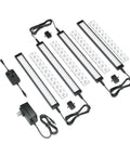 4 Pack 12 Inch Black Smart Dimmable LED Under Cabinet Lighting Kit With Alexa And Google Home Compatibility Warm White 3000K