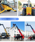 Heavy Duty Telehandler Telescopic Forklift Packing A Rock Solid Five Ton Lift Capacity Along With An Extended High Reach Boom for jobsite use.