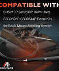 Single Rack And Pinion Mechanical Steering Cable For Boats 17 Ft with helm and bezel systems in boating scene