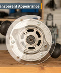 Clear Acrylic Router Base Plate Six Point Five Inch With Centering Pin And Mounting Screws Pro Grade Predrilled Subbase