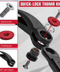 Image showing components of Heavy Duty Extendable Pry Bar 18 Inch Chrome Vanadium Steel Telescoping Wrecking Bar.