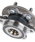 Front Wheel Bearing Hub Assembly Fits 2019-2024 Toyota Corolla, 2016-2022 Prius close-up view, triangular flange, 5-lug design