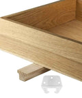 4-Pack Rear Drawer Slide Guides 1/4 Inch Rail T-Shape Center Mount Wood Track Drop-In Replacement Plastic Backplate on drawer