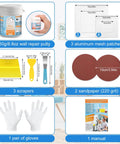 Heavy Duty Drywall Repair Kit With 8.8 Oz White Putty, Scrapers, Sandpaper And Gloves For Easy Patch For Holes And Cracks In Home Walls