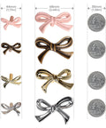Eight Pack Pink Bow Dresser Knobs For Cabinets And Drawers Cute Vibe For Girls Bedroom And Nursery Decor Includes Two Size Options And Screws And Washers