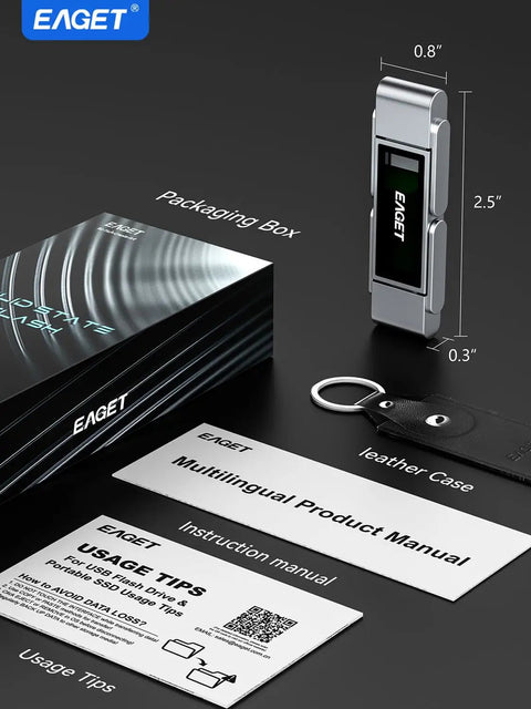 512GB USB C Dual Port USB 3.2 High Speed Flash Drive With 560MB/s Transfer Plug And Play for iPhone Android PS5 packaging