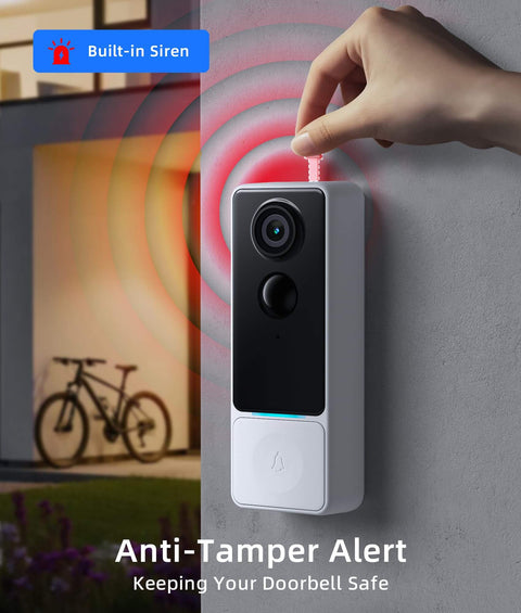 3MP Wireless Video Doorbell With 2K HD Footage No Monthly Fees Battery Powered No Subscription Real Time Motion Alerts