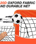 Close-up of 2 Pack 4 By 3 Feet Pop Up Soccer Goals Set For Indoor And Outdoor Practice Portable Goals With Carrying Bag