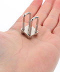 4 Pack Mini Square U-Bolt Kit For Trailer Axle Models, Wear-Resistant Stainless Steel U-Bolts With Elastic Spring Steel Design, Heavy-Duty Secure Clamp For Simulation And Scale Models, Industrial DIY Upgrade shown in hand