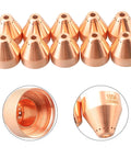 Top Tier 10 Pack Brass Shield For Plasma Cutter PMX 105 Gouging And Cutting Gear, Industrial Welding Supply shows durable brass shields.