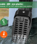 Type B Downspout Extensions for 3x2 and 4x3, Removable Gutter Cover With Diverter, Leaf Guard And Splash Guard, Durable Black Finish