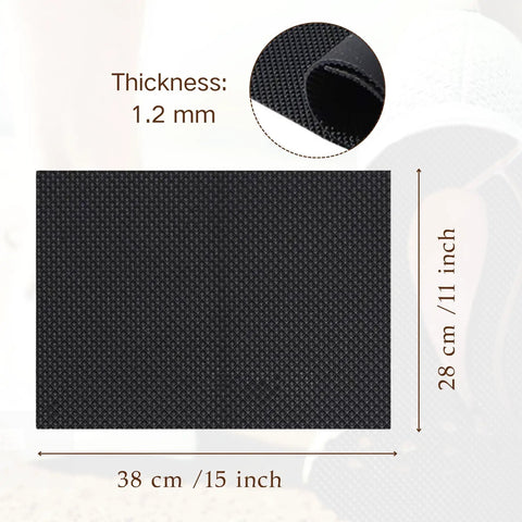1.2MM Thick Non Slip Shoe Rubber Sole Sheet With Diamond Pattern Repair Patch 15 By 11 Inch Flexible Soling Material
