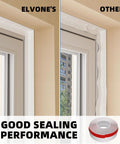 Elvone garage door seal top and sides, white, 40 ft universal TPE weatherstripping with nails and lids
