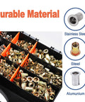 Rivet Nut Gun Kit 1510 Pcs Hand Rivet Nut Tool And Set With 6 Mandrels For M3 M4 M5 M6 M8 M10 showing durable materials