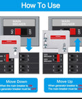 Diagram showing how to use Generator Interlock Kit for Cutler Hammer CH Series Panels, 150 Amp or 200 Amp main breaker.